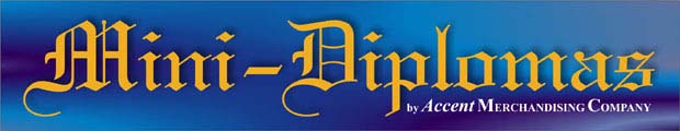Mini diplomas - Miniature diplomas by Accent Merchandising Company